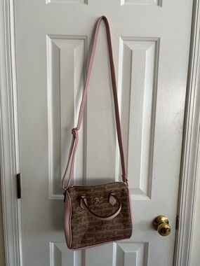 Juicy Couture Brown Logo Crossbody with Pink Trim